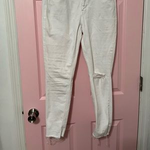 Old Navy Rockstar Super Skinny White Jeans